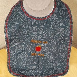 HANDCRAFTED & Embroidered Baby Bib - Apple of my eye